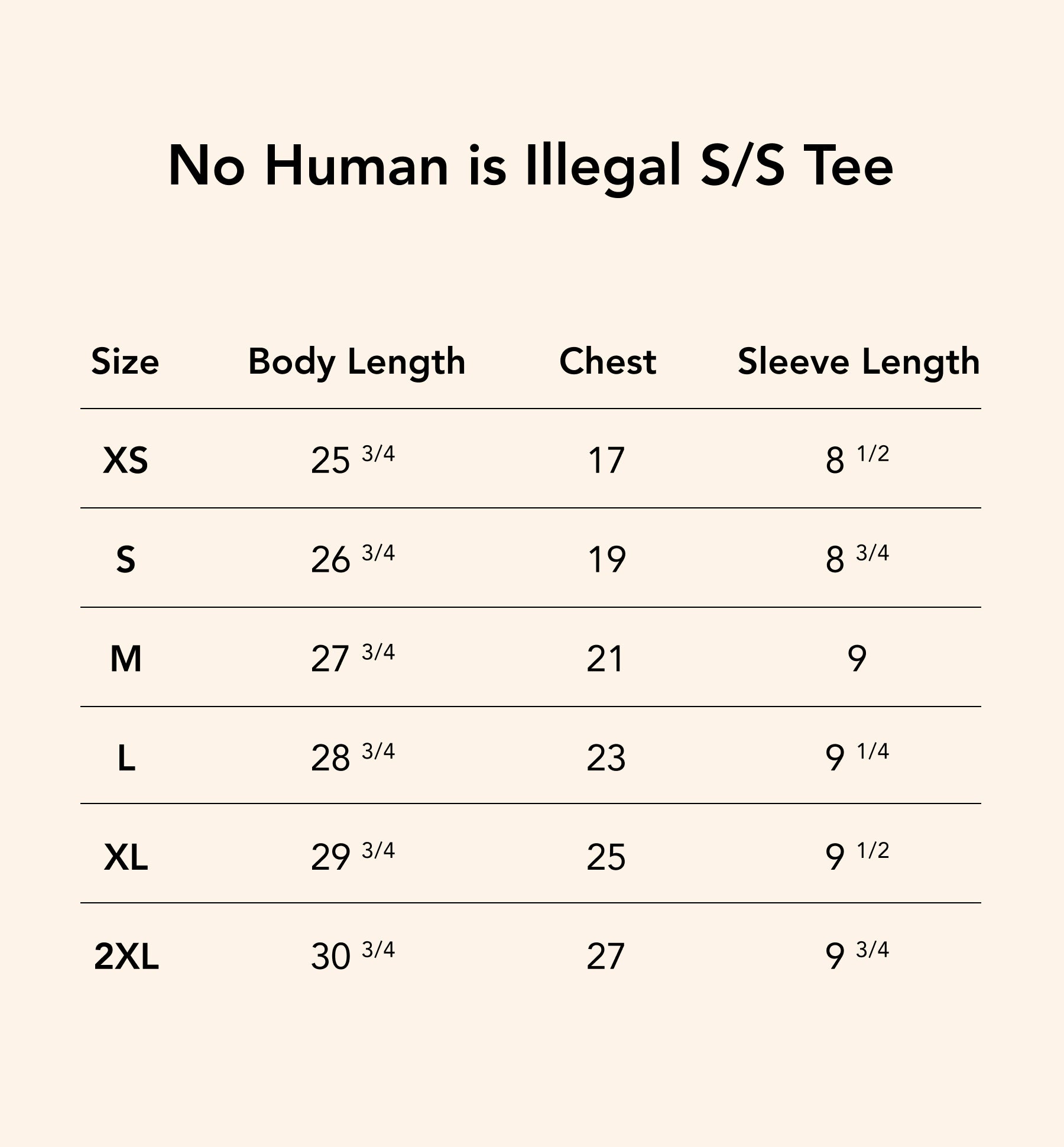 No Human is Illegal S/S Shirt