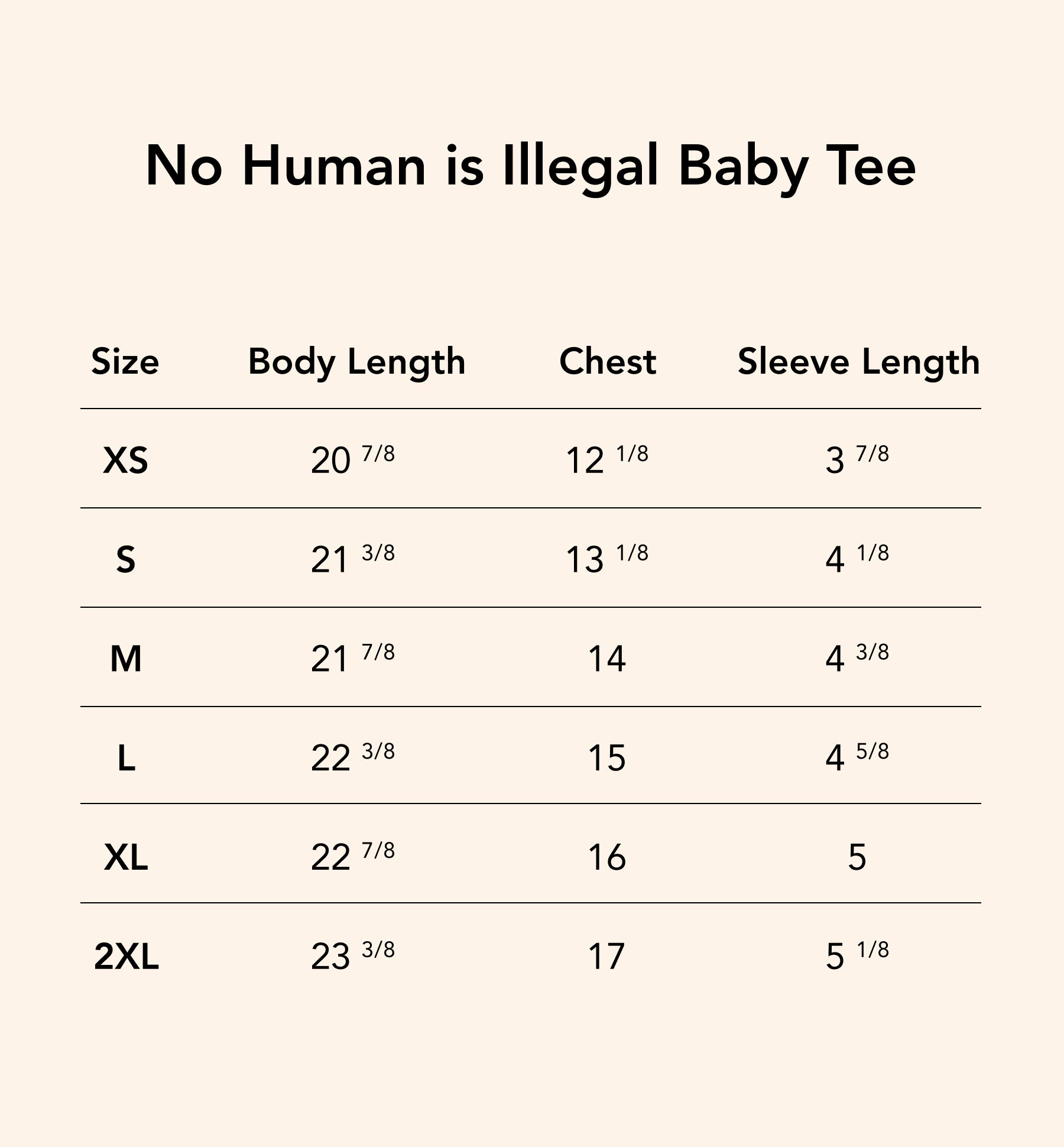 No Human is Illegal Baby Tee