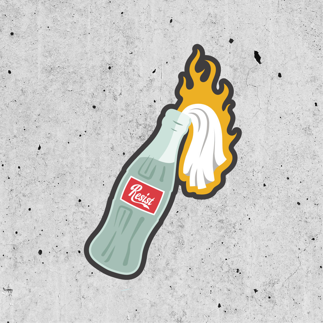 Resist Molotov Sticker
