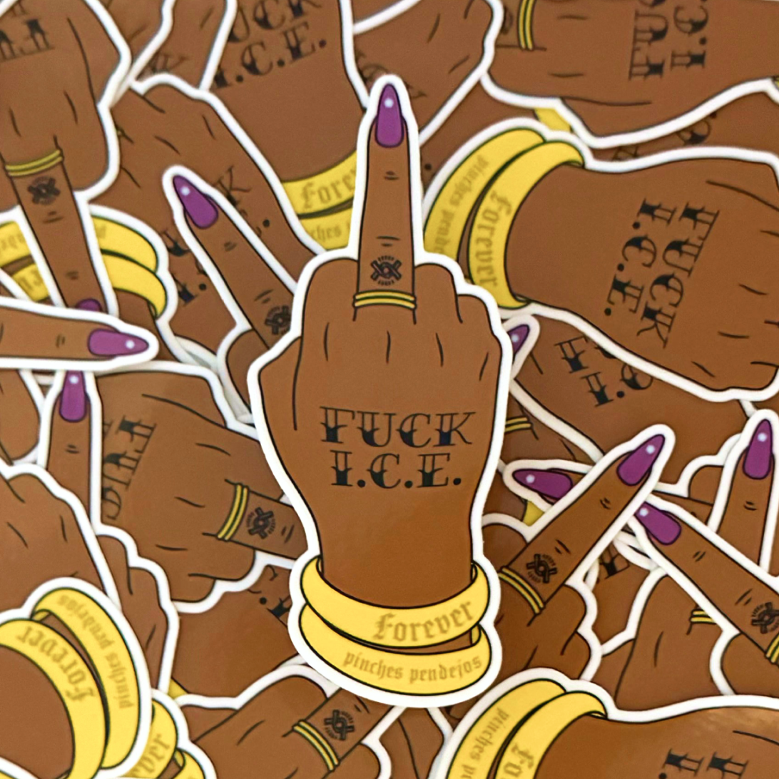 Fuck I.C.E. Hand Tat Sticker