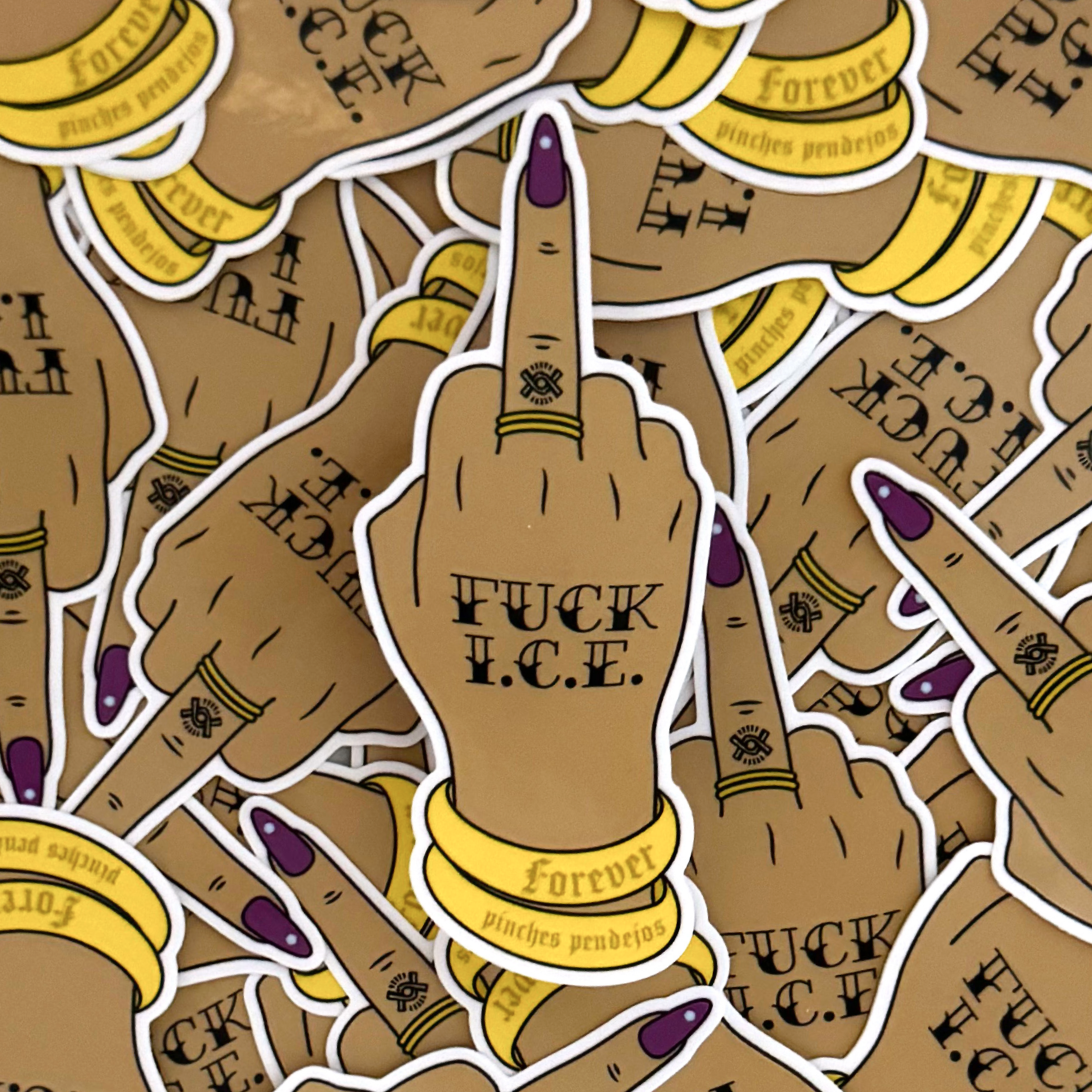 Fuck I.C.E. Hand Tat Sticker